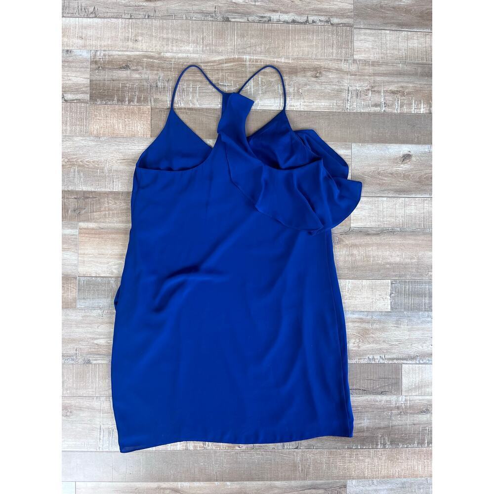Amanda Uprichard Royal Blue Racerback Ruffle Dress Size S - Picture 5 of 6